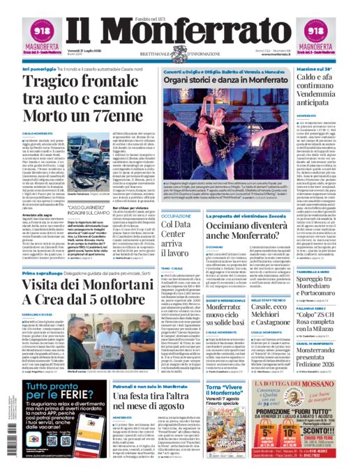 Il Monferrato - Edizione 58 del 31/07/2026
